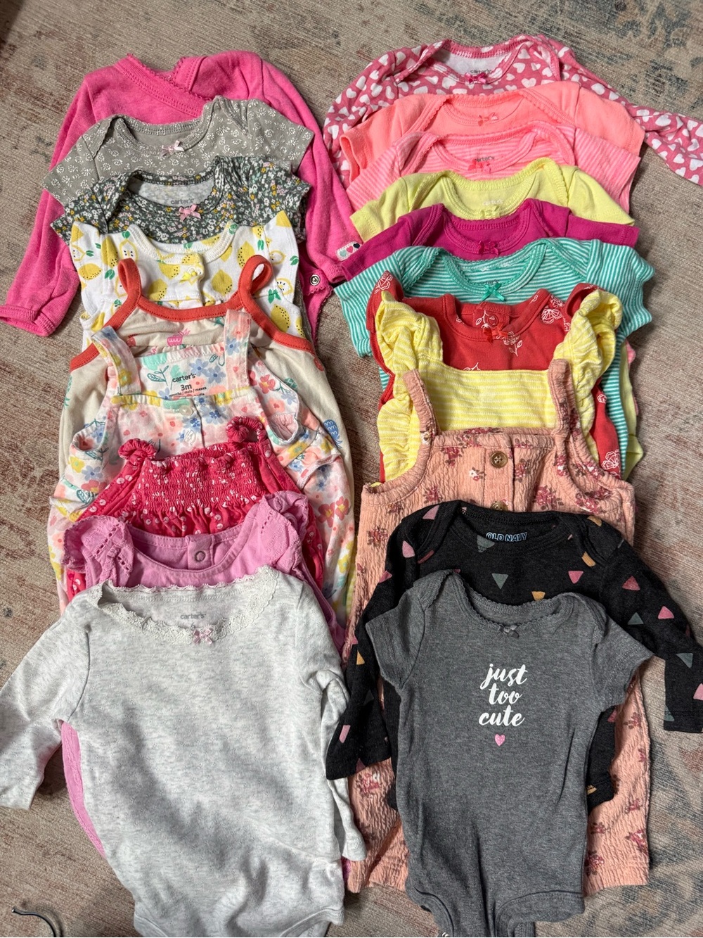 20 piece baby girl onesie bundle